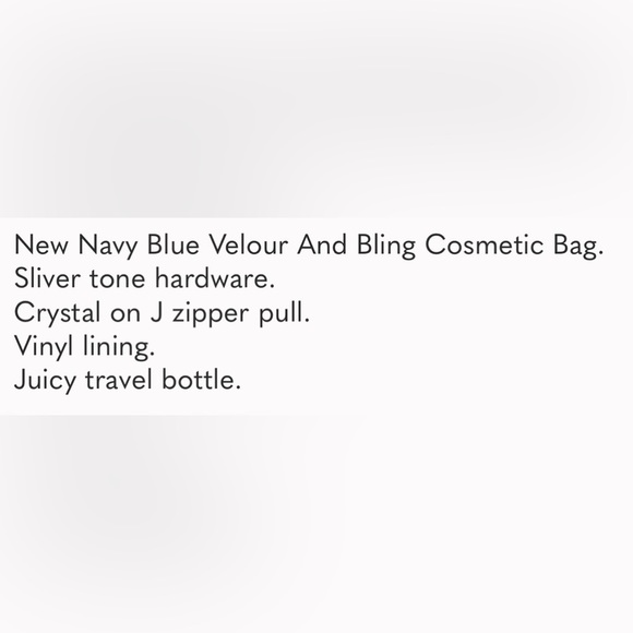 Juicy Couture Velour Bling Cosmetic Bag. NWT - Picture 10 of 10